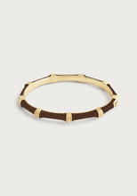 Load image into Gallery viewer, Anabel Aram Bamboo Enameled Hinged Bangle