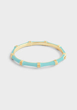 Load image into Gallery viewer, Anabel Aram Bamboo Enameled Hinged Bangle