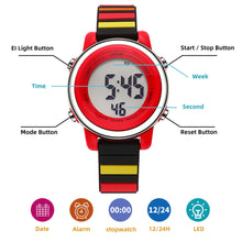 Load image into Gallery viewer, Colourful Stripes Digital Sports Watch