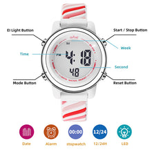 Load image into Gallery viewer, Pink Swirls Digital Sports Watch