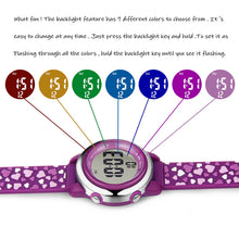 Load image into Gallery viewer, Purple Hearts Digital Sports Watch