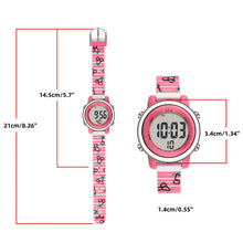 Load image into Gallery viewer, Pink Stripes Cherry Digital Sports Watch