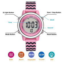 Load image into Gallery viewer, Black Waves Digital Sports Watch