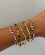 Load image into Gallery viewer, Rainbow Oval Tennis Bracelet