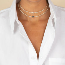 Load image into Gallery viewer, Pave CZ Star Of David Tennis Choker
