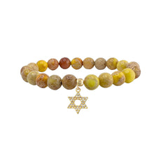 Load image into Gallery viewer, Shayna Star of David Sea Sediment Beaded Bracelet
