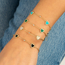 Load image into Gallery viewer, Multi Heart Pavé Stone Bracelet
