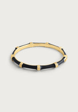 Load image into Gallery viewer, Anabel Aram Bamboo Enameled Hinged Bangle
