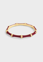 Load image into Gallery viewer, Anabel Aram Bamboo Enameled Hinged Bangle
