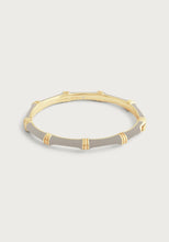 Load image into Gallery viewer, Anabel Aram Bamboo Enameled Hinged Bangle
