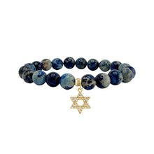 Load image into Gallery viewer, Shayna Star of David Sea Sediment Beaded Bracelet
