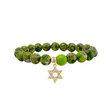 Load image into Gallery viewer, Shayna Star of David Sea Sediment Beaded Bracelet
