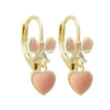 Load image into Gallery viewer, Heart And Bow Earrings
