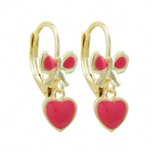 Load image into Gallery viewer, Heart And Bow Earrings
