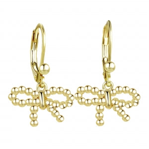 Twisted Bow Lever Back Earrings