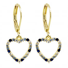 Load image into Gallery viewer, CZ Heart Lever Back Earrings
