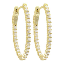 Load image into Gallery viewer, Oval Hoop Earrings
