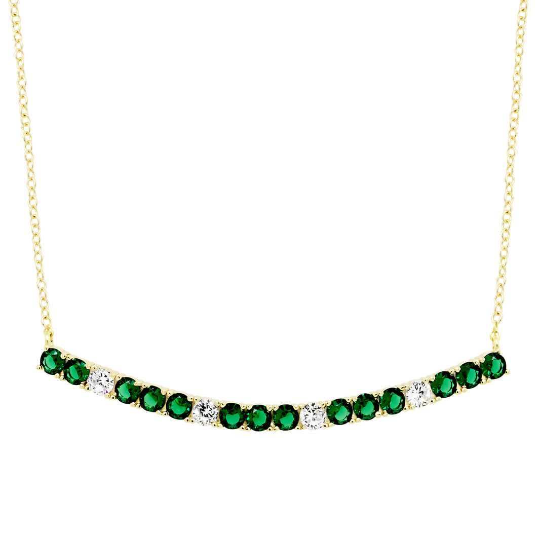 Colured Stones Bar Necklace