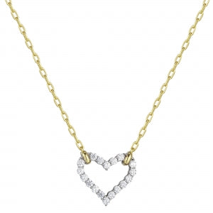 Silver Heart Paperclip Chain Necklace