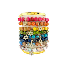 Load image into Gallery viewer, Shayna Star of David Sea Sediment Beaded Bracelet
