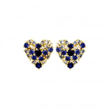 Load image into Gallery viewer, Multi Color Heart Stud Earrings
