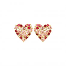 Load image into Gallery viewer, Multi Color Heart Stud Earrings
