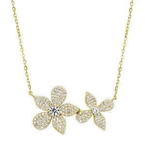 Double Flower Necklace