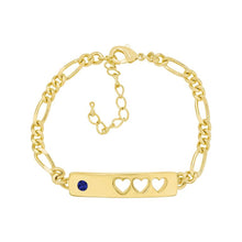 Load image into Gallery viewer, Hole-Punched Hearts Bar Bracelet
