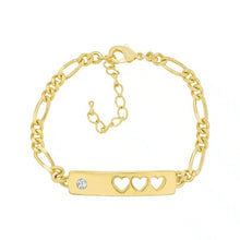 Load image into Gallery viewer, Hole-Punched Hearts Bar Bracelet
