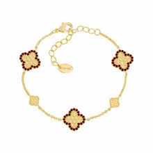 Load image into Gallery viewer, Honeycomb Clovers Teen Bracelet
