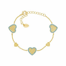 Load image into Gallery viewer, Honeycomb Hearts Teen Bracelet
