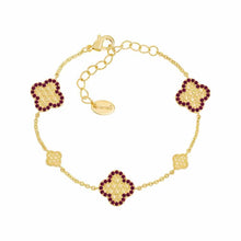 Load image into Gallery viewer, Honeycomb Clovers Teen Bracelet

