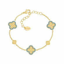 Load image into Gallery viewer, Honeycomb Clovers Teen Bracelet
