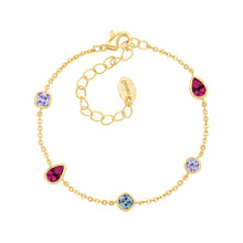 Load image into Gallery viewer, Bezel-set Trio Bracelet
