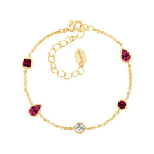 Load image into Gallery viewer, Bezel-set Trio Bracelet
