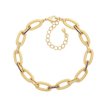 Load image into Gallery viewer, Hammered Ovals Link Bracelet
