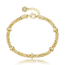 Load image into Gallery viewer, Mesh Rope Gold Ball Station Bracelet
