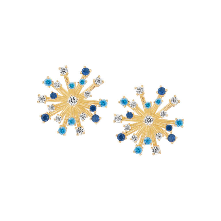 CZ Burst Stud Earring