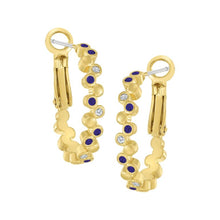 Load image into Gallery viewer, Fine Dotted Oval Hoop Earrings
