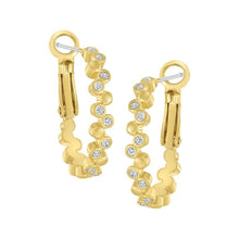 Load image into Gallery viewer, Fine Dotted Oval Hoop Earrings
