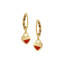 Load image into Gallery viewer, Medium Enamel Dipped Heart Earring
