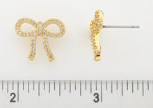 Load image into Gallery viewer, CZ Bow Stud Earring
