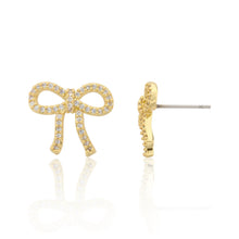 Load image into Gallery viewer, CZ Bow Stud Earring
