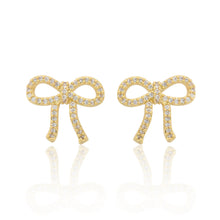 Load image into Gallery viewer, CZ Bow Stud Earring
