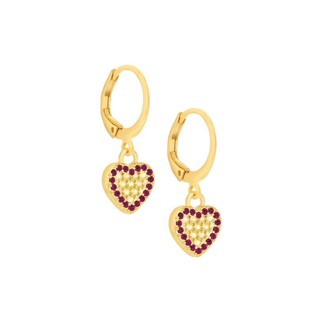 Medium (10mm) Honeycomb Heart Earring
