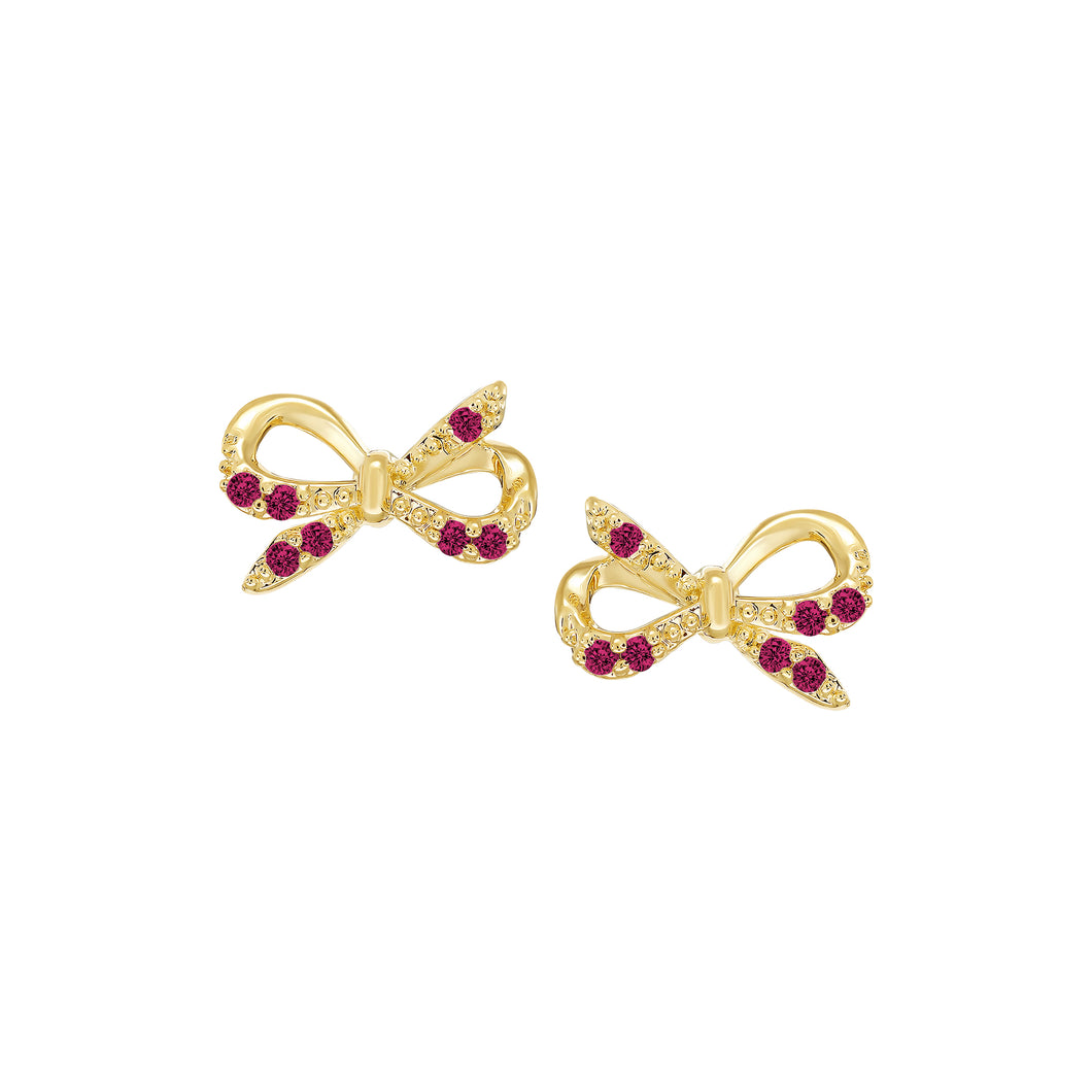 Thin Bow Tie Stud Earring