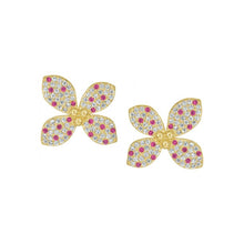 Load image into Gallery viewer, Classic Four Petal Flower Stud Earring
