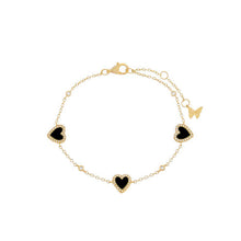 Load image into Gallery viewer, Multi Heart Pavé Stone Bracelet
