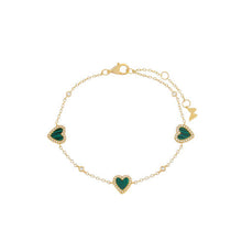 Load image into Gallery viewer, Multi Heart Pavé Stone Bracelet
