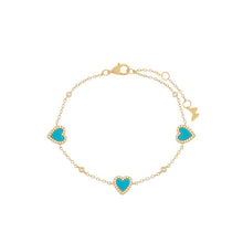 Load image into Gallery viewer, Multi Heart Pavé Stone Bracelet
